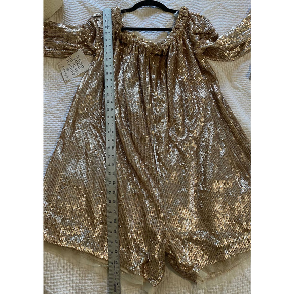 Free People Gold Sequin Romper - Picture 12 of 14
